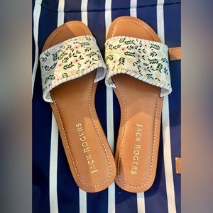 Jack Rogers Leather Made in Brazil Sandals Sz 10